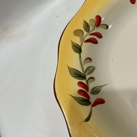 Better Homes And Gardens Deep 1 Dinner Plate 11 Inches Round Scalloped Brown Rim - Picture 4 of 11